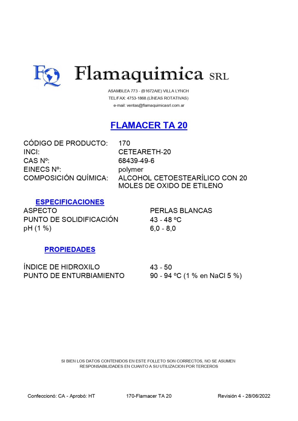 FLAMACER TA 20