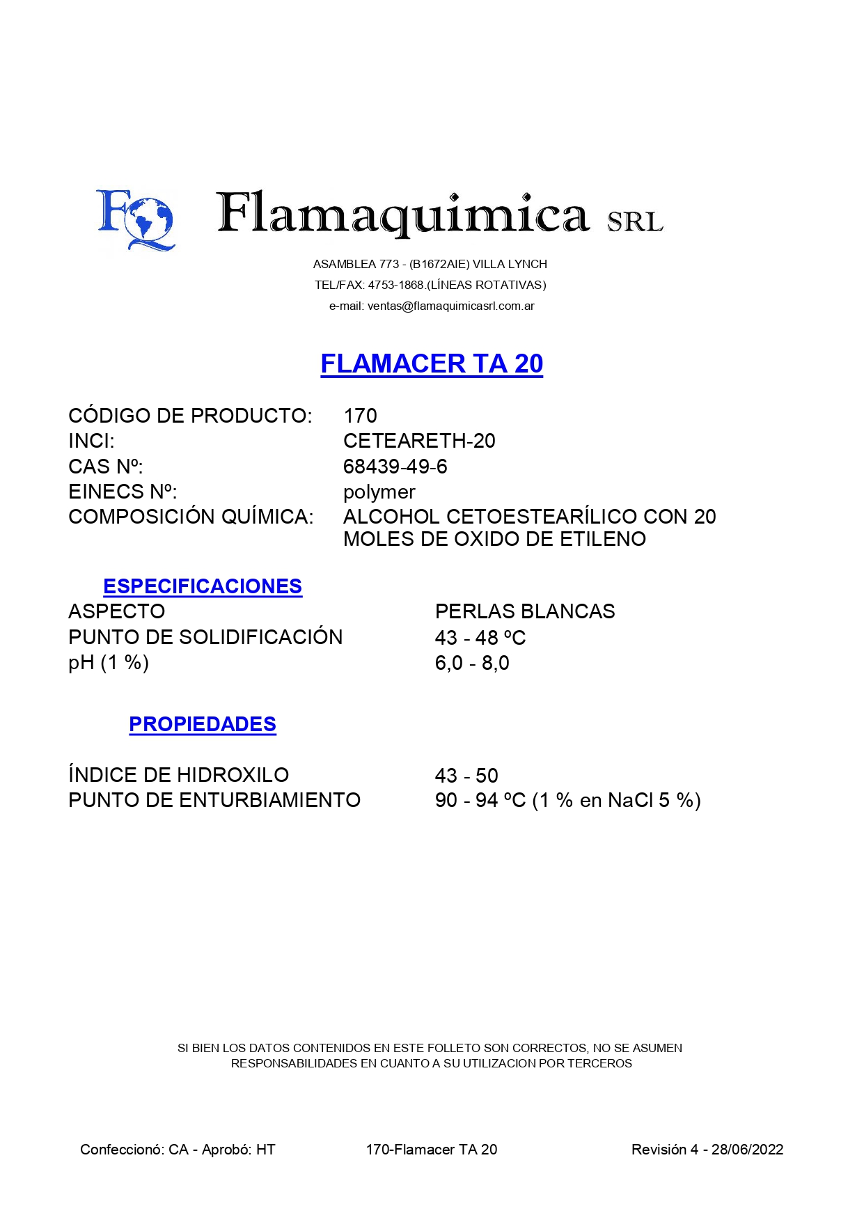 FLAMACER TA 20