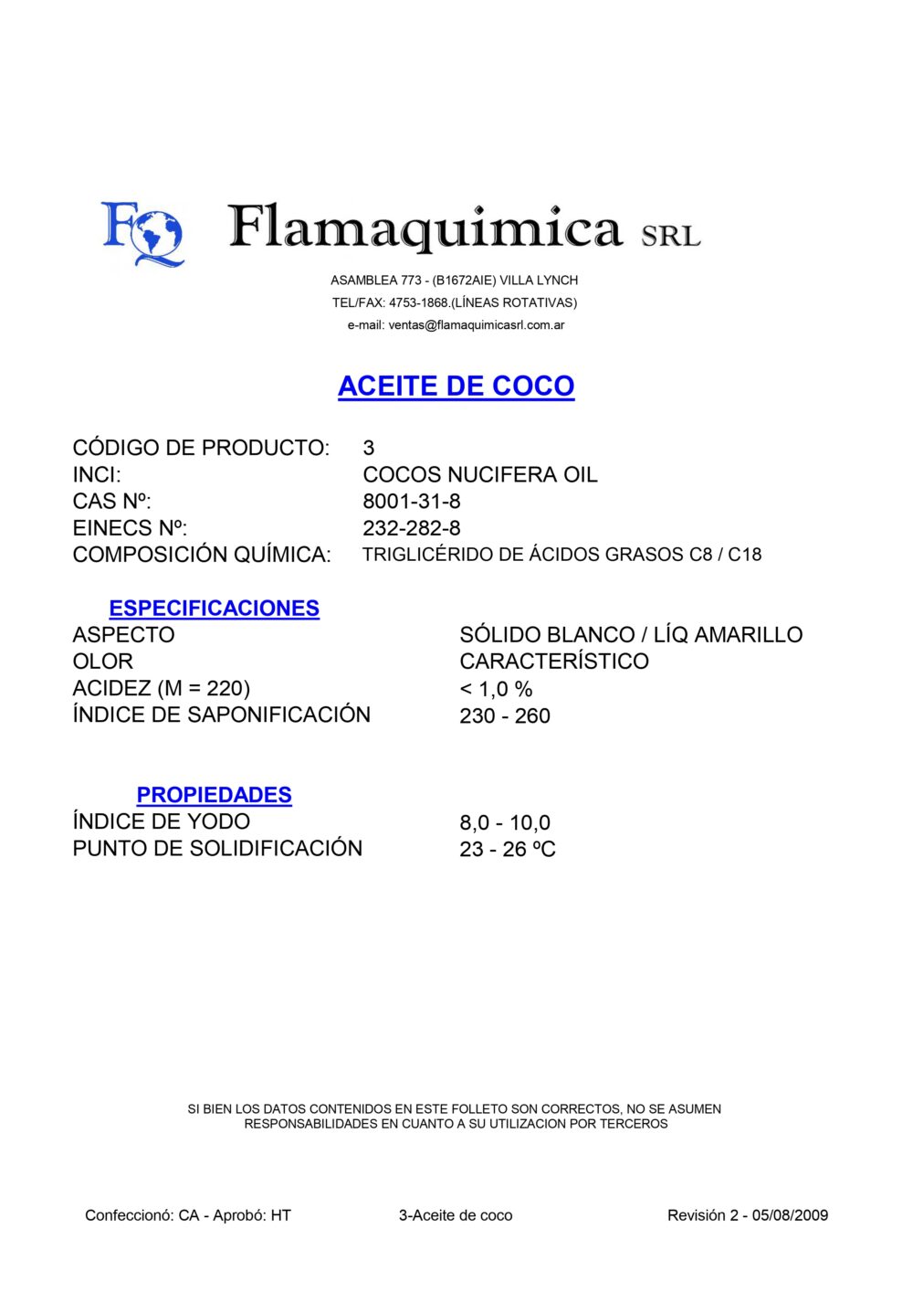 ACEITE DE COCO