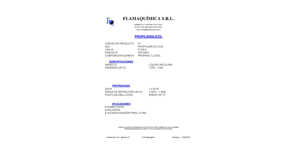 PROPILENGLICOL USP
