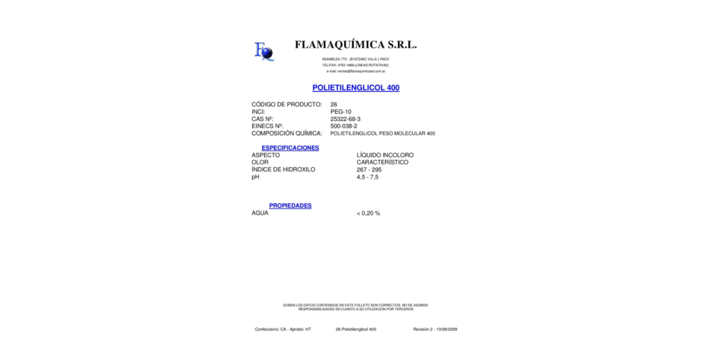 POLIETILENGLICOL 400