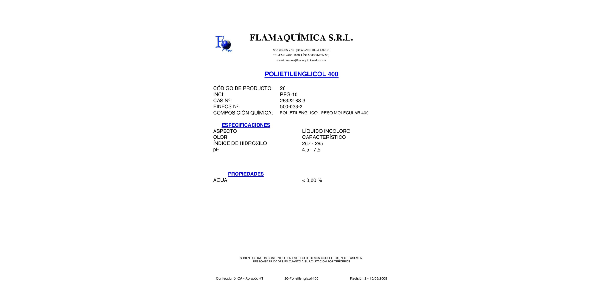 POLIETILENGLICOL 400