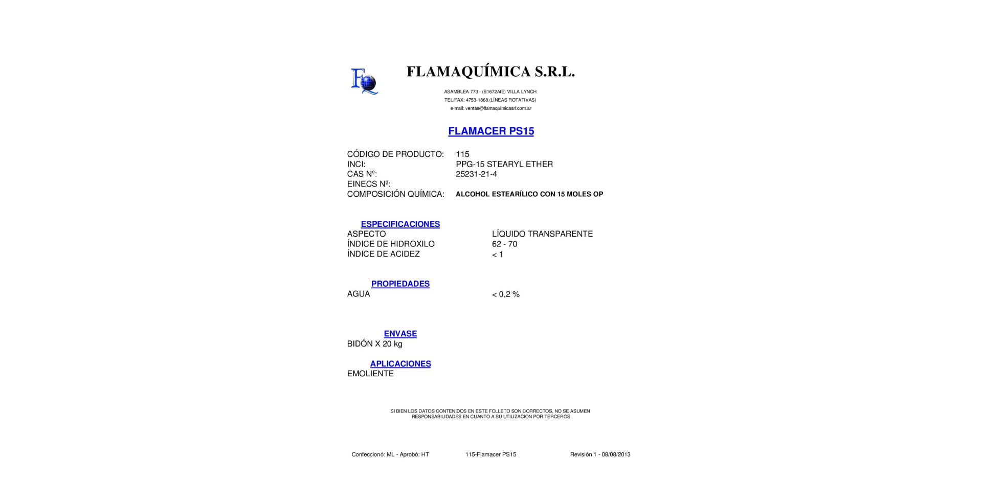 FLAMACER PS 15