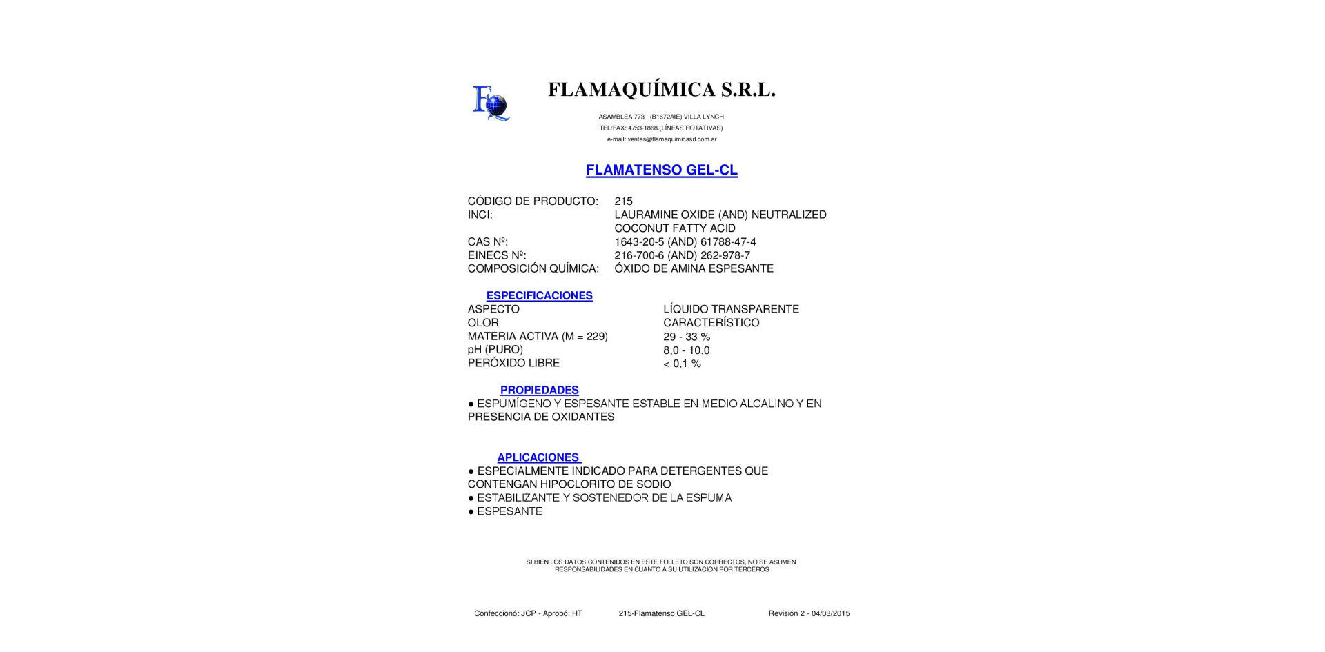 FLAMATENSO GEL-CL