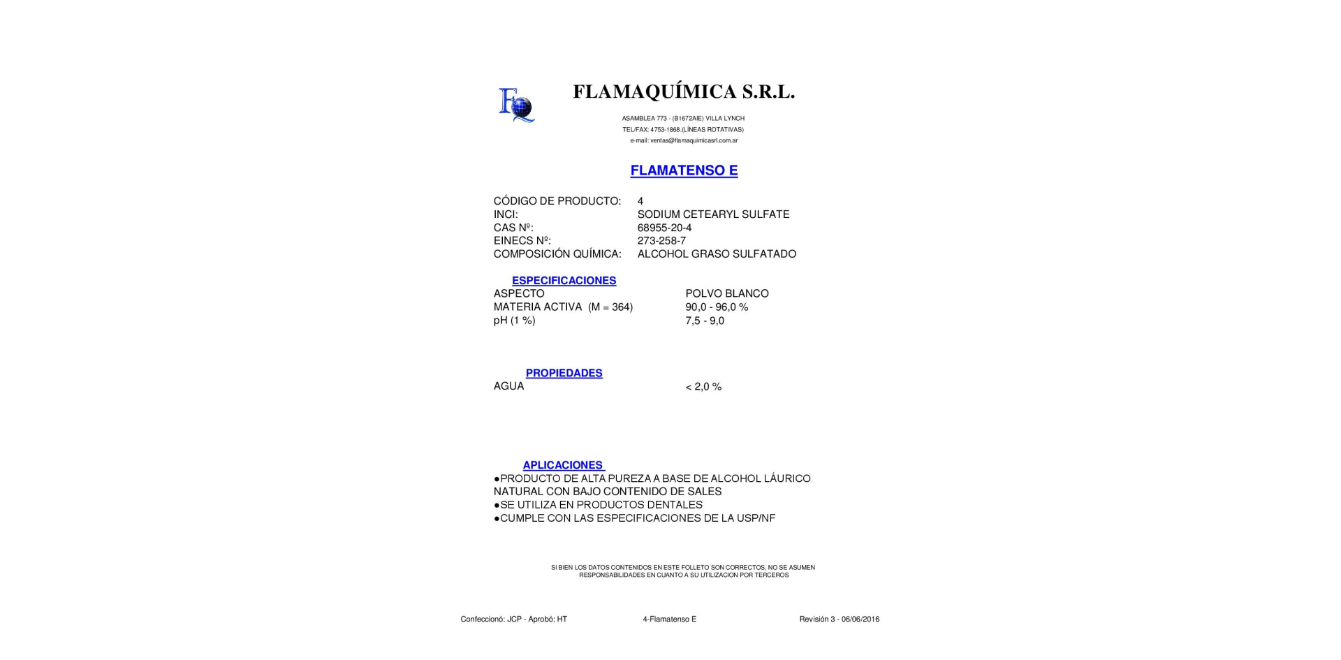 FLAMATENSO E