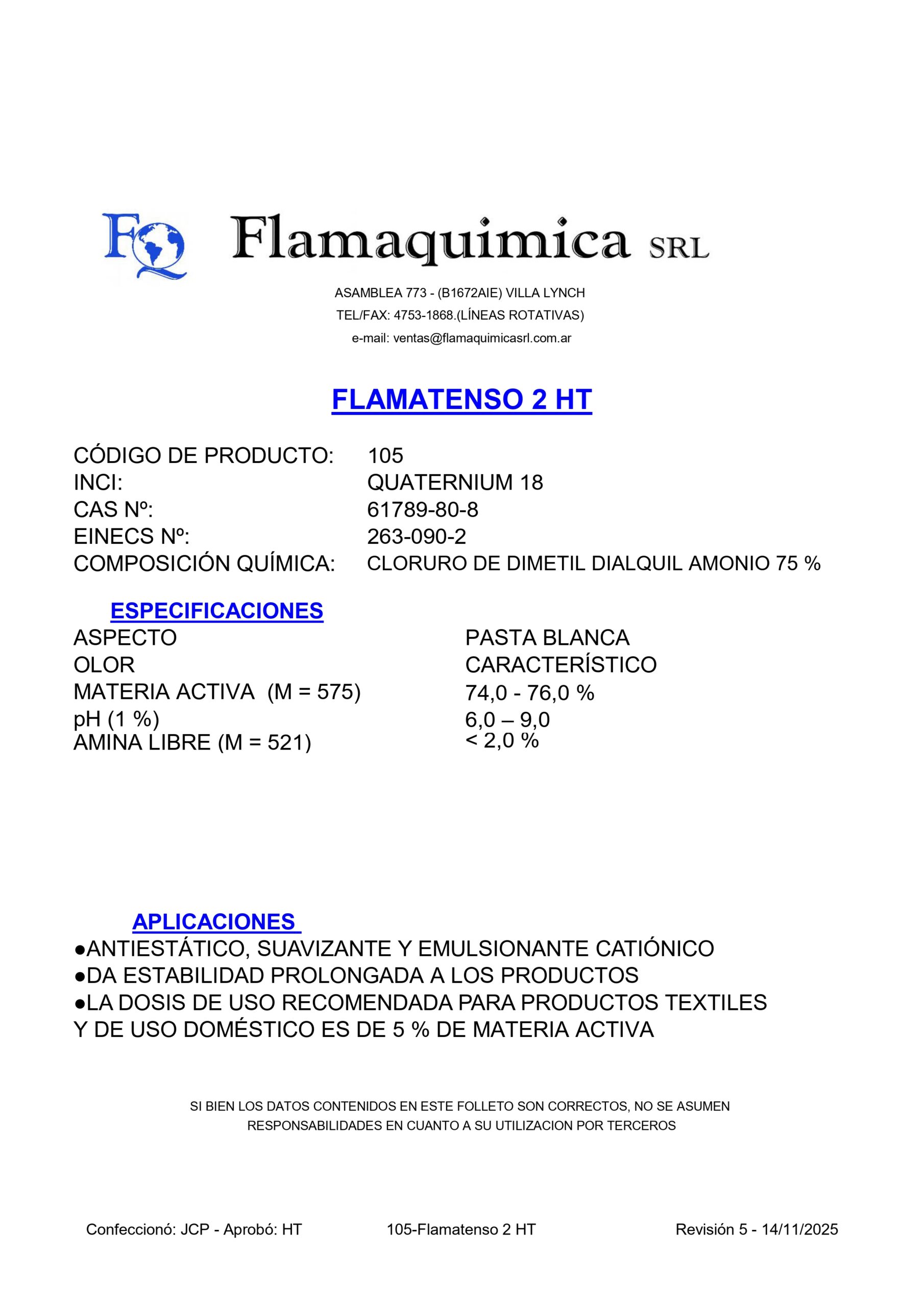FLAMATENSO 2 HT