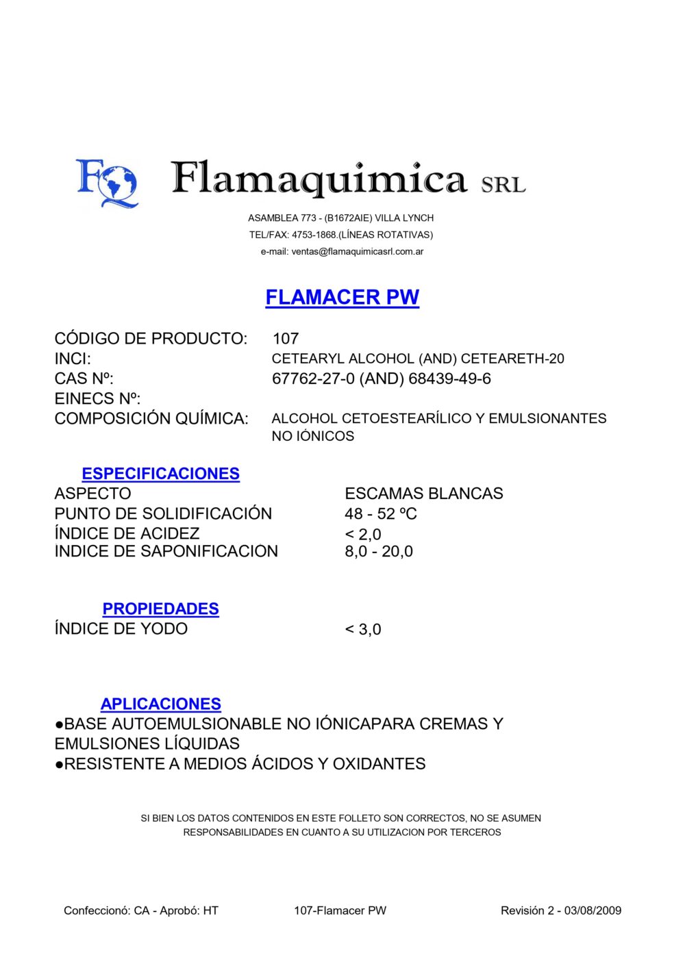 FLAMACER PW