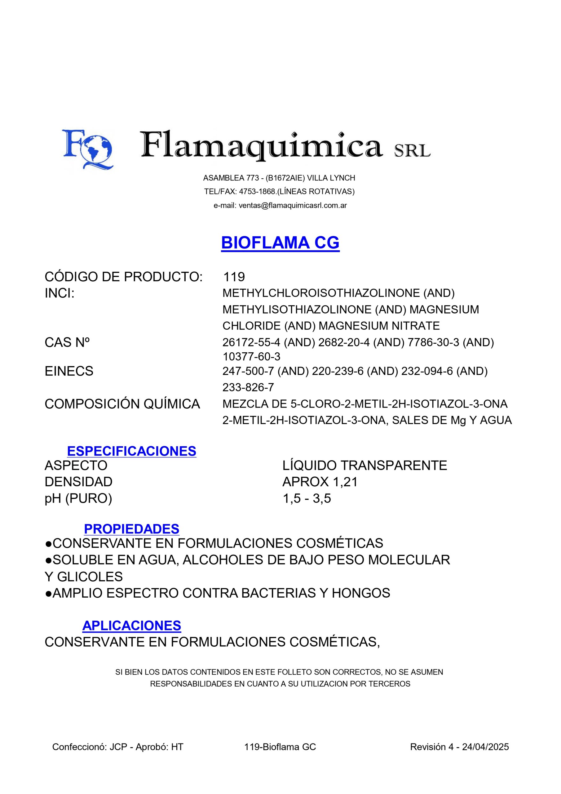 BIOFLAMA CG