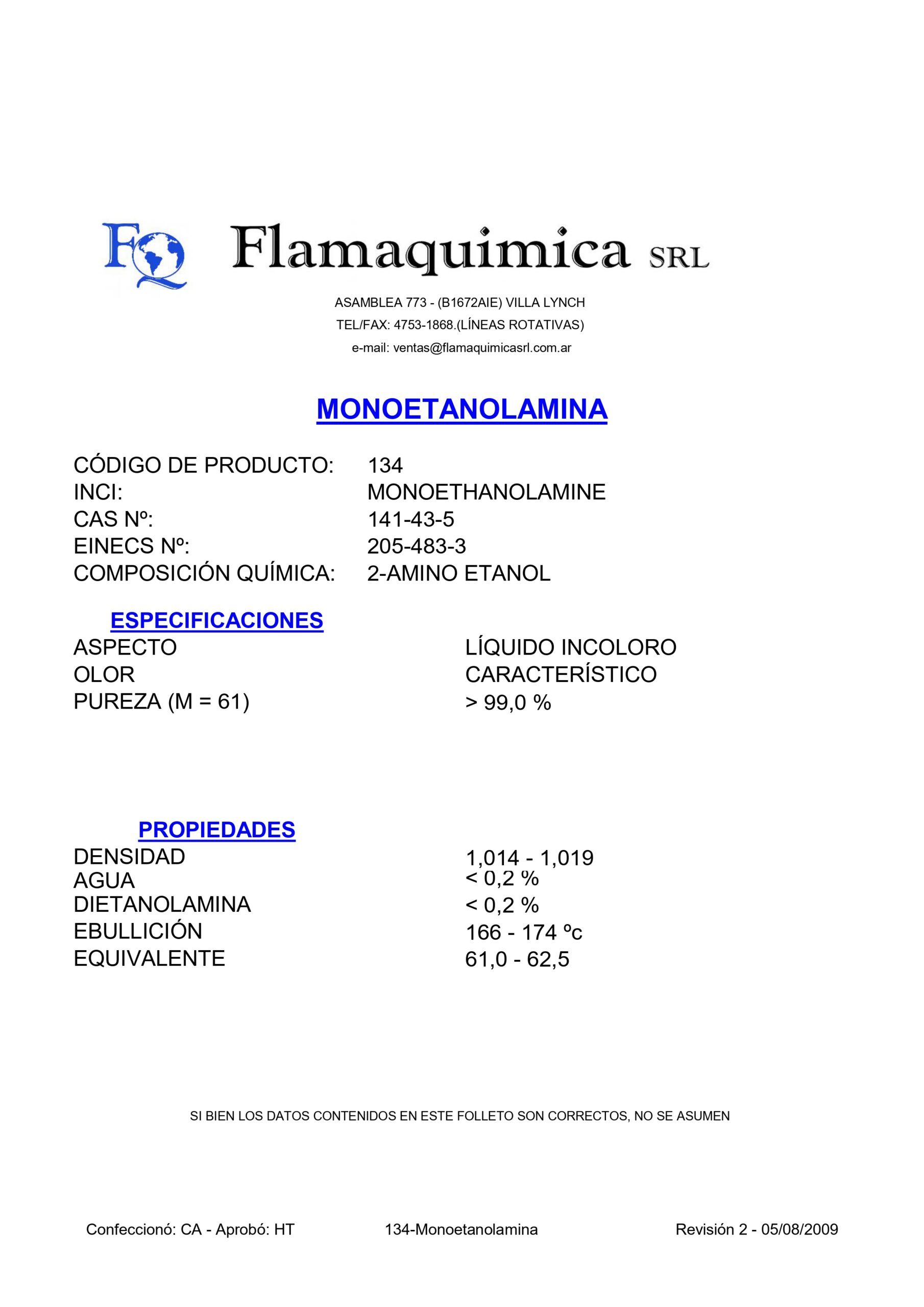 MONOETANOLAMINA