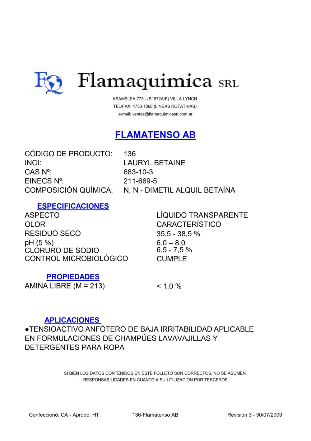 FLAMATENSO AB
