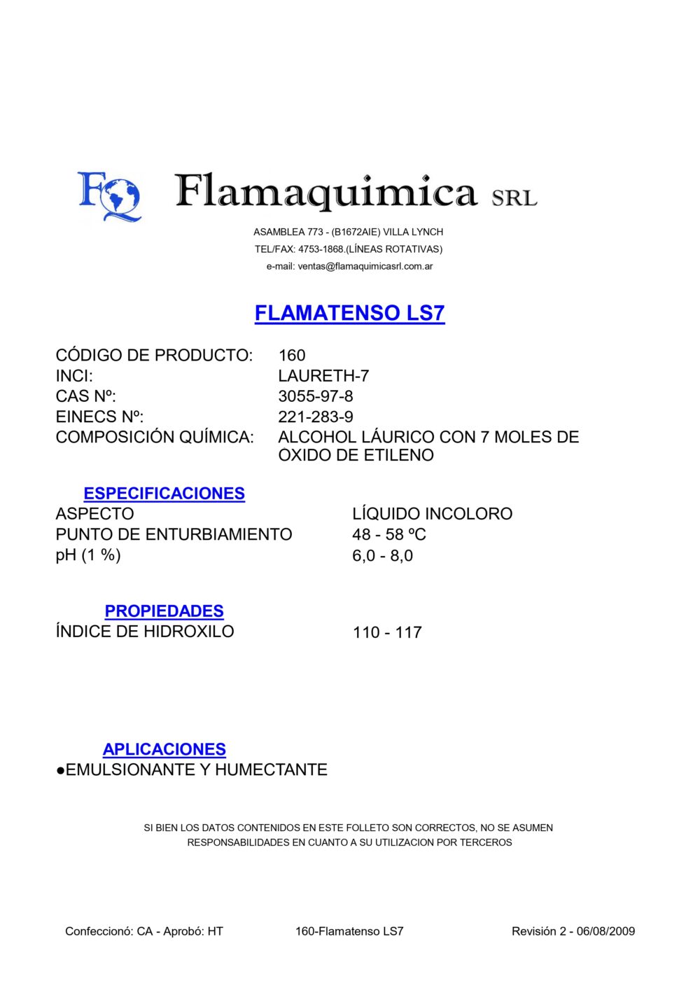 FLAMATENSO LS7