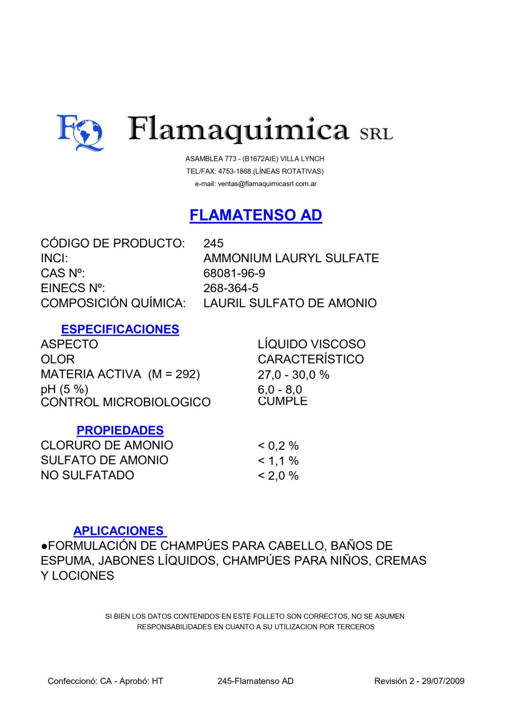 FLAMATENSO AD