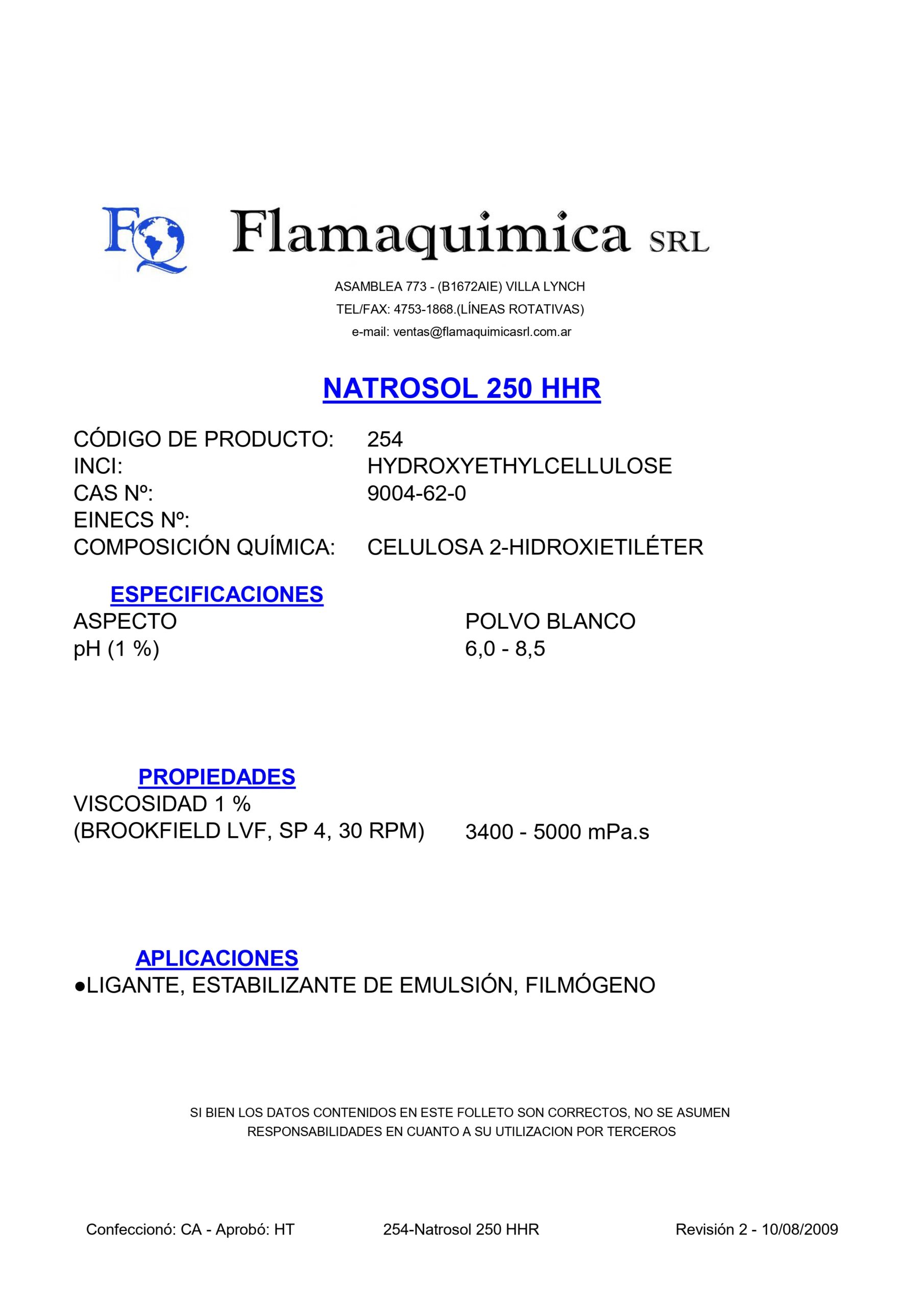 NATROSOL 250 HHR