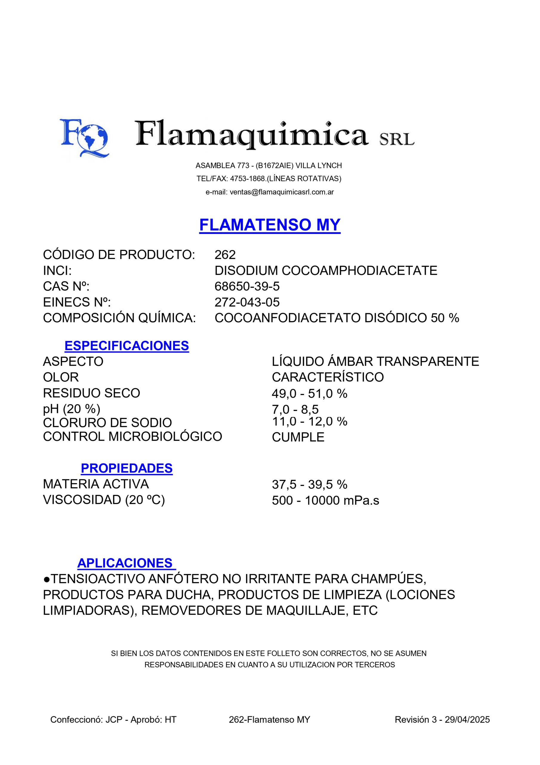 FLAMATENSO MY