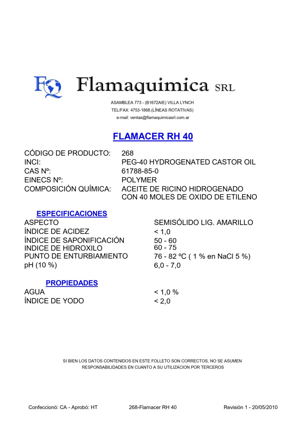 FLAMACER RH 40