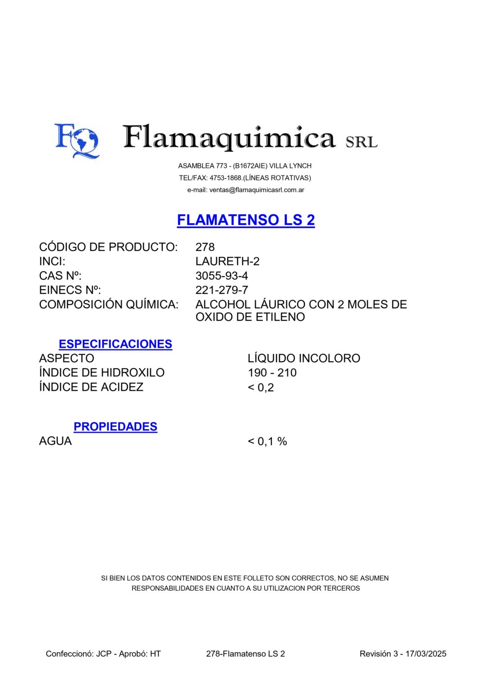 FLAMATENSO LS2
