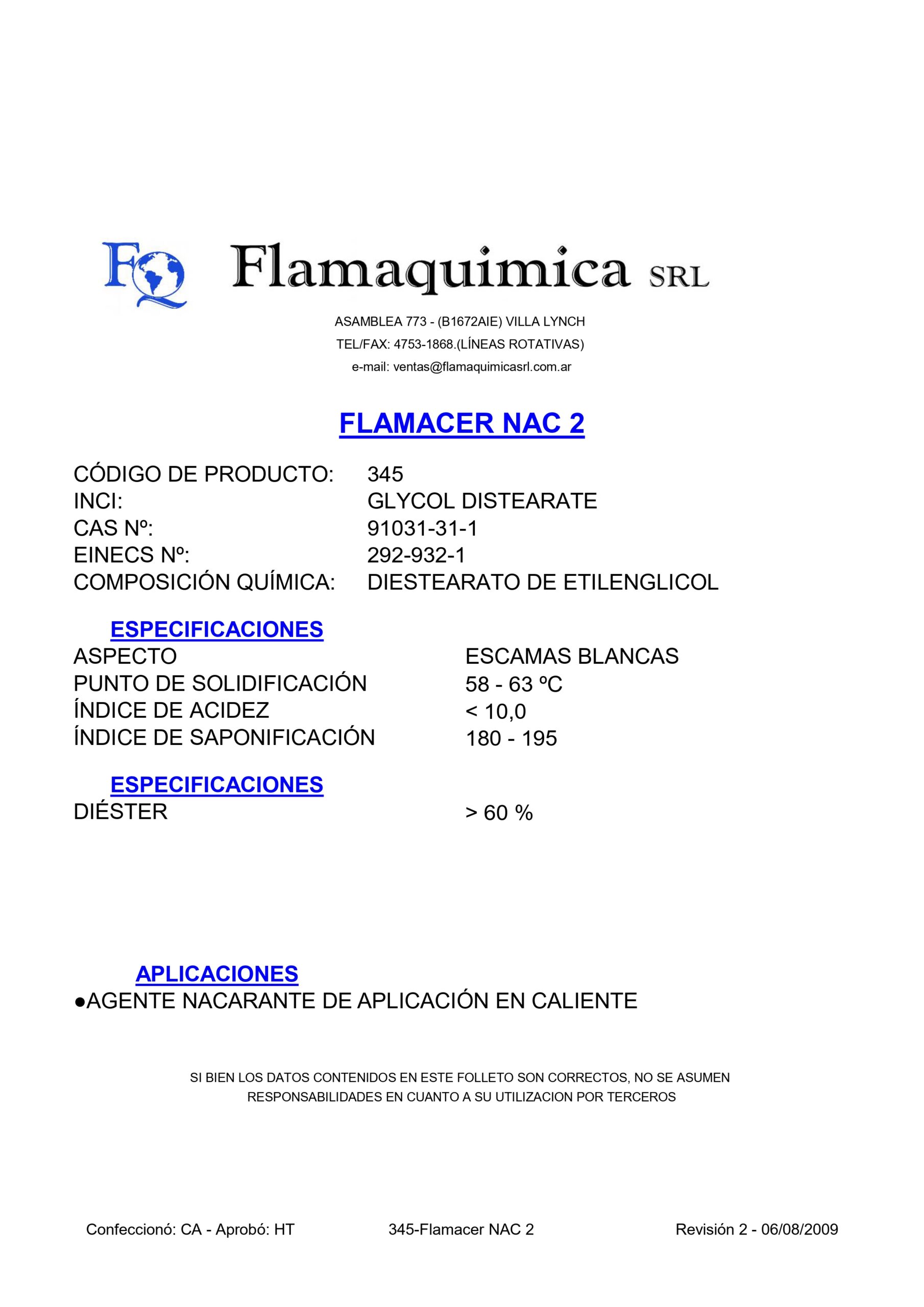 FLAMACER NAC 2