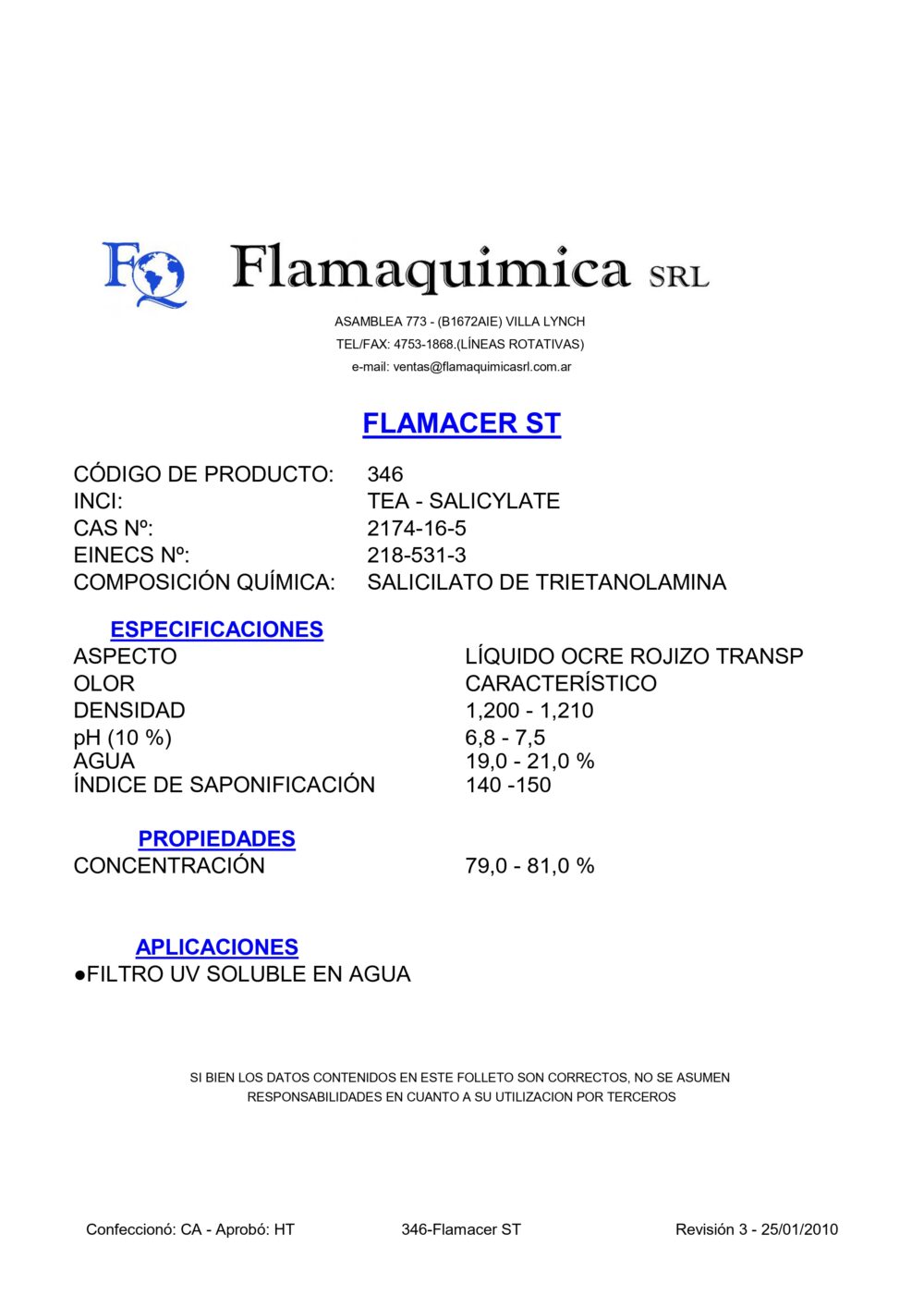 FLAMACER ST