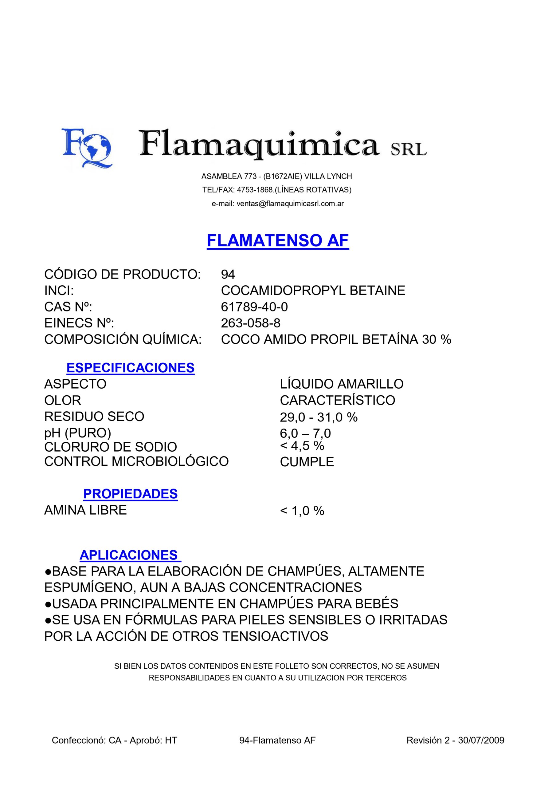 FLAMATENSO AF